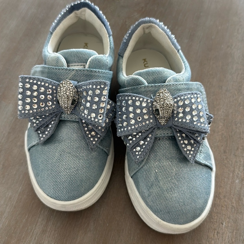 Kurt Geiger Laney Denim Bow Sneakers 🤍🤍🤍